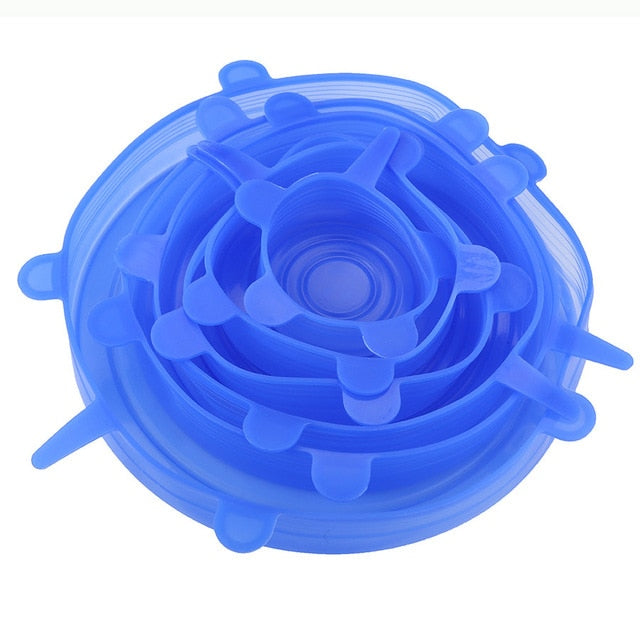 blue-Silicon Stretch  Lids Food Wrap-bowl, high style food  Cover  Kitchen accessories.