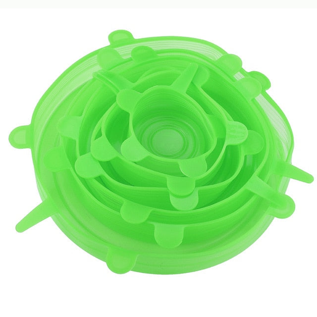 green- Silicon Stretch  Lids Food Wrap-bowl, high style food  Cover  Kitchen accessories.