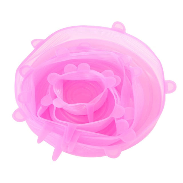 pink- Silicon Stretch  Lids Food Wrap-bowl, high style food  Cover  Kitchen accessories.
