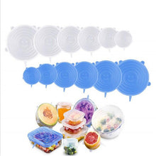 Load image into Gallery viewer, 6 Pcs Kitchen Gadgets Kitchen Accessories Reusable Silicon Stretch Lids Universal Lid Silicone Food Wrap Bowl Lid Kitchen Tools
