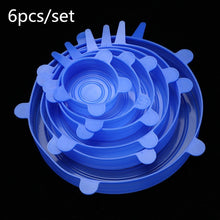 Load image into Gallery viewer, 6 Pcs Kitchen Gadgets Kitchen Accessories Reusable Silicon Stretch Lids Universal Lid Silicone Food Wrap Bowl Lid Kitchen Tools
