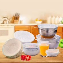 Load image into Gallery viewer, 6 Pcs Kitchen Gadgets Kitchen Accessories Reusable Silicon Stretch Lids Universal Lid Silicone Food Wrap Bowl Lid Kitchen Tools
