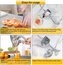 Load image into Gallery viewer, Manual Juice Squeezer Aluminum Alloy Hand Pressure Orange Juicer Pomegranate Lemon Squeezer Kitchen Accessories

