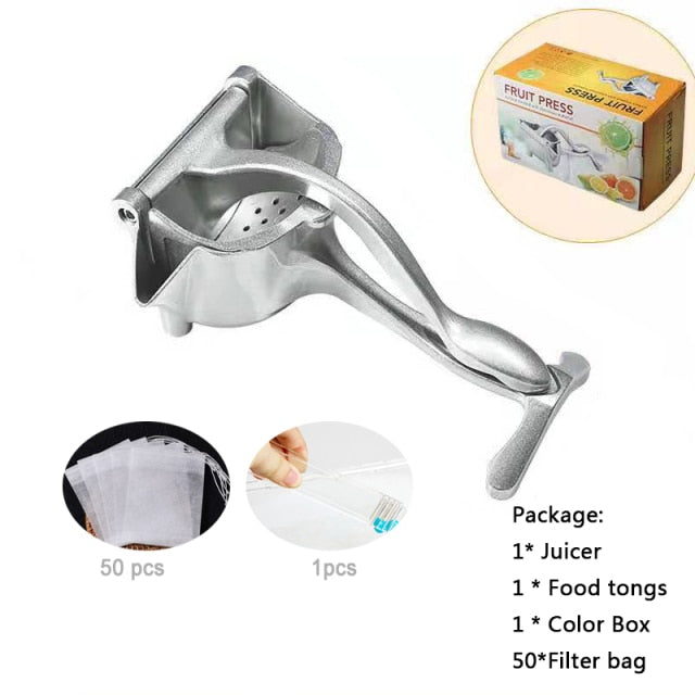 Manual Juice Squeezer Aluminum Alloy Hand Pressure Orange Juicer Pomegranate Lemon Squeezer Kitchen Accessories
